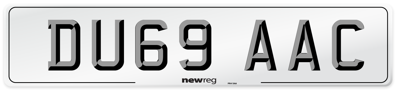 DU69 AAC Number Plate from New Reg